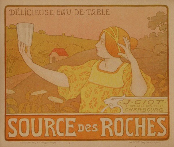 Poster by Paul Berthon - Source des Roches: Paul Berthon (1872-1902)Source des Roches49x41,5, 1937, pr. Chaix, Paris