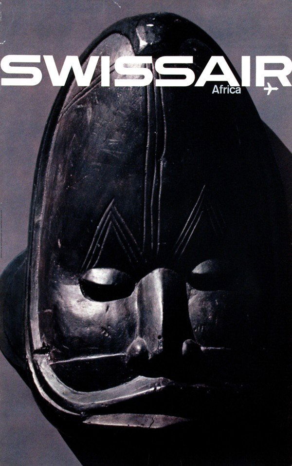 Poster by Manfred Bingler - Swissair Africa: Manfred Bingler Swissair Africa64x102, 1964, Printed in Switzterland, Manfred Bingler