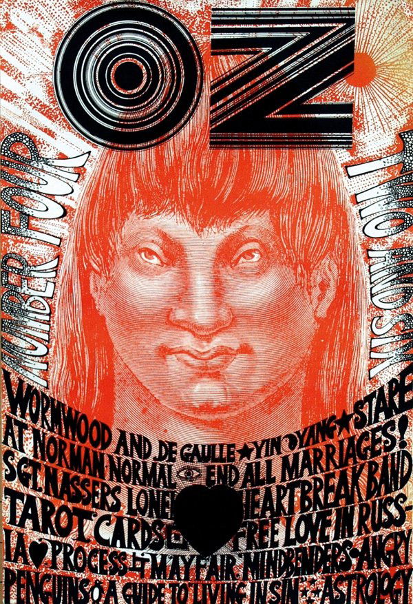 Poster by Martin Sharp - OZ: Martin Sharp (1942-)OZ51x75, 1967