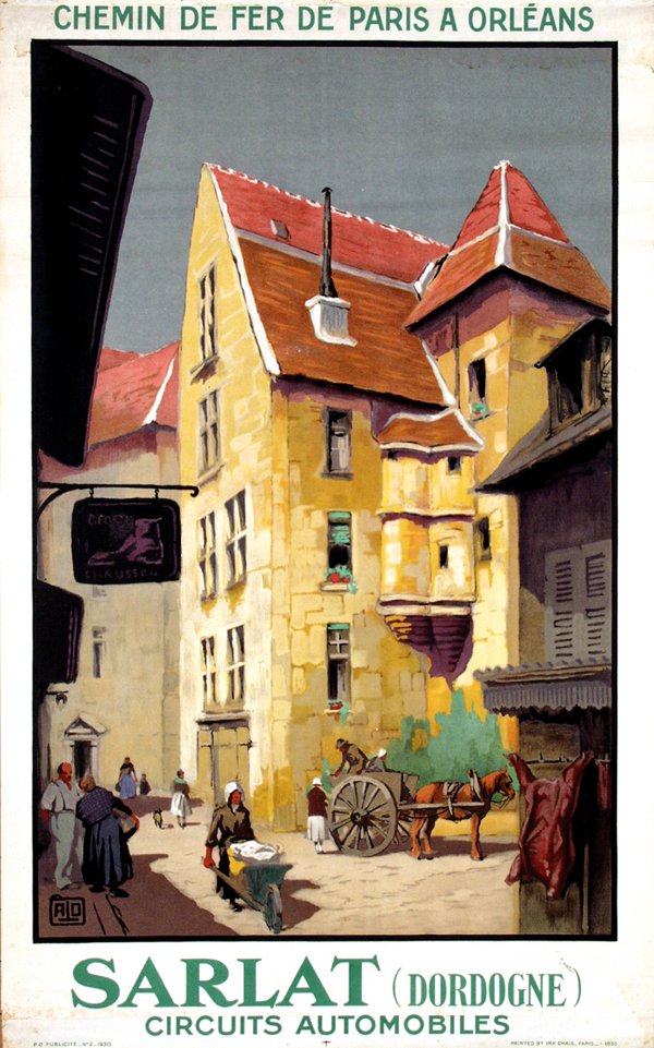 Poster by Alo (Charles Halo, 1884-1969) - Sarlat