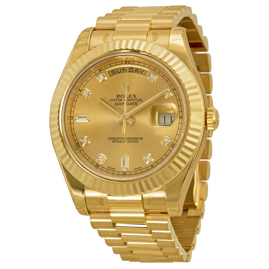 Rolex - Men's 18K President with Diamond Hr Markers (1 of 2)