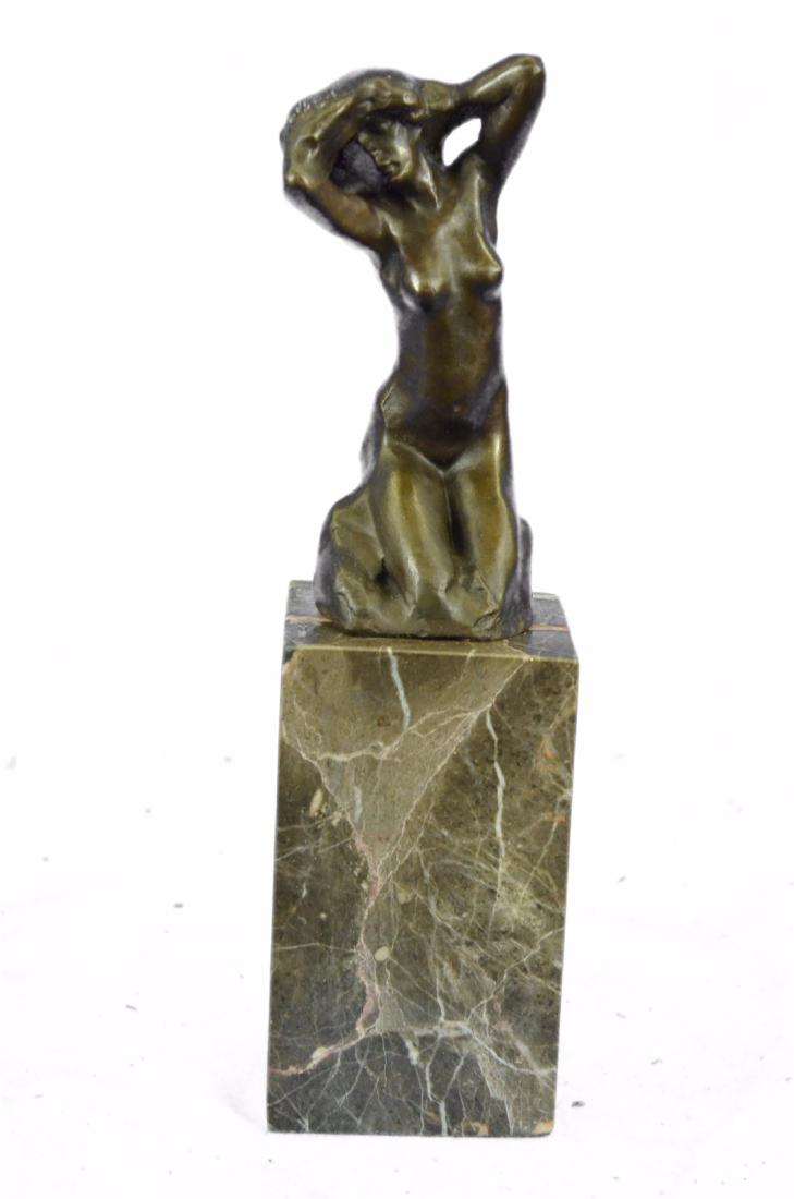 Signed Rodin Nude Female Bronze Sculpture Statue: You Are Bidding On A Female Nude On An Exquisite, Marron Emperador Brown Marble Base In Excellent Condition.The Statue Is Real Cast Bronze, Not A Resin, Plaster Or Plastic Mixture And Would Make A Won