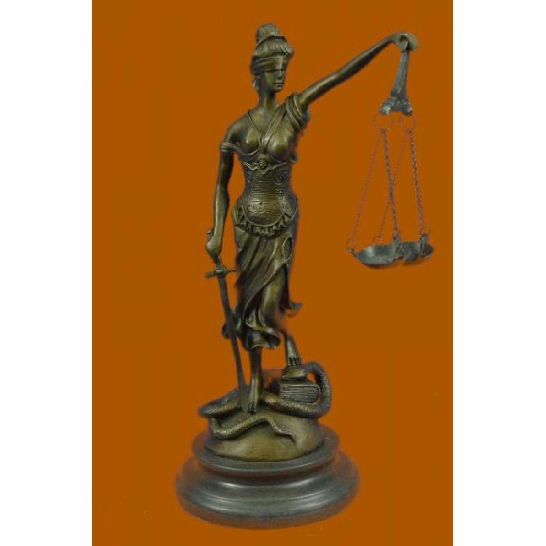 Lady Blind Justice bronze sculpture (1 of 6)