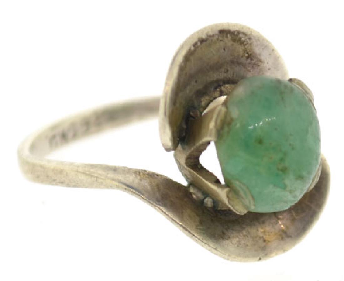 Sterling Silver Aventurine Ring Vintage (1 of 4)