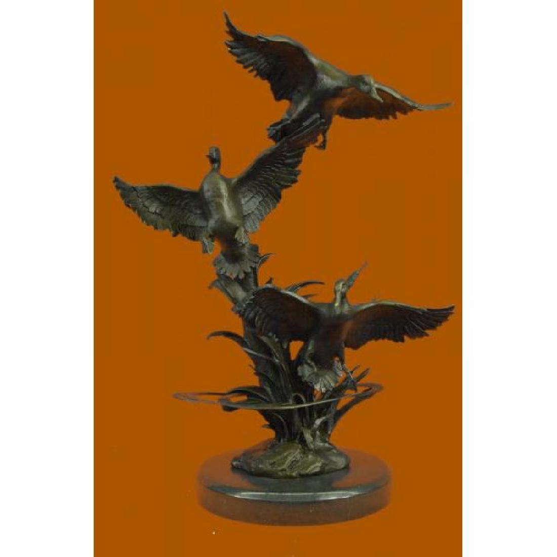 American Artist Ducks Wildlife Bronze Sculpture (1 of 5)