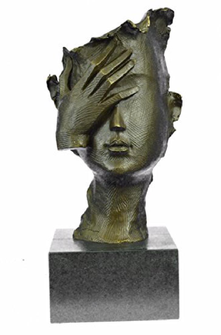 Shame On Me Bronze Sculpture on Marble base Figurine (1 of 9)