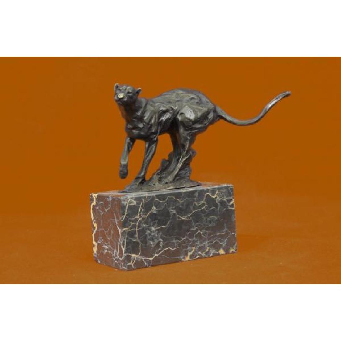 Panther Bronze sculpture on Marble Base Figurine (1 of 5)
