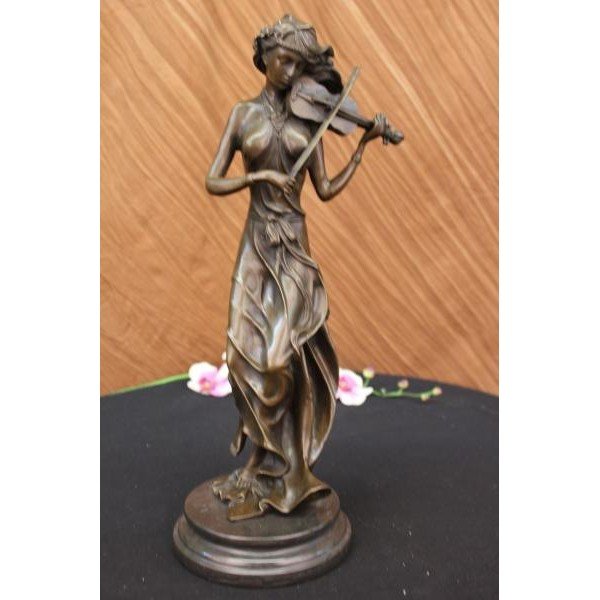 Musical Violin Player Bronze Sculpture (1 of 5)