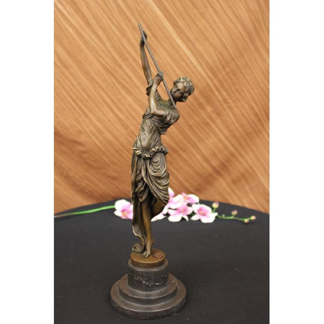 Girl Playing Flute Bronze Sculpture (1 of 4)