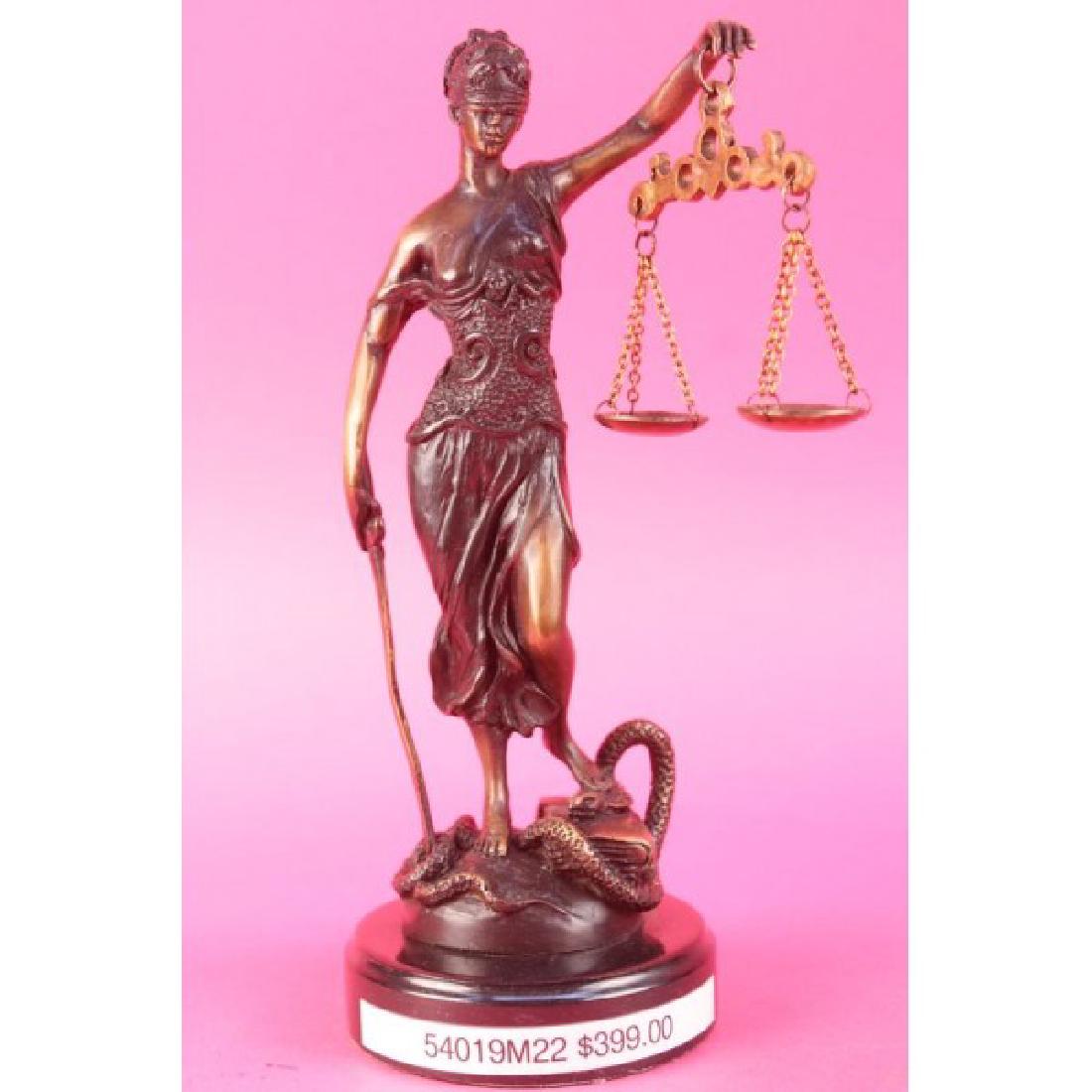 Blind Lady of Justice Themis Bronze Statue (1 of 5)