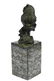 Bird Owl Bronze Sculpture on Marble Base Statue - 6