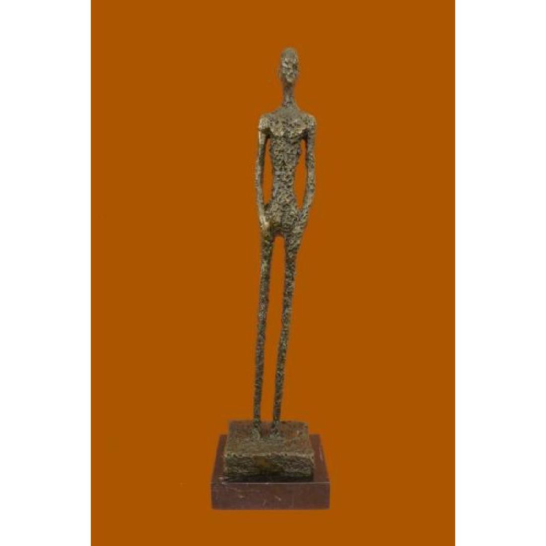 Standing Tall Man Gia Stick Figurine Bronze Sculpture (1 of 6)