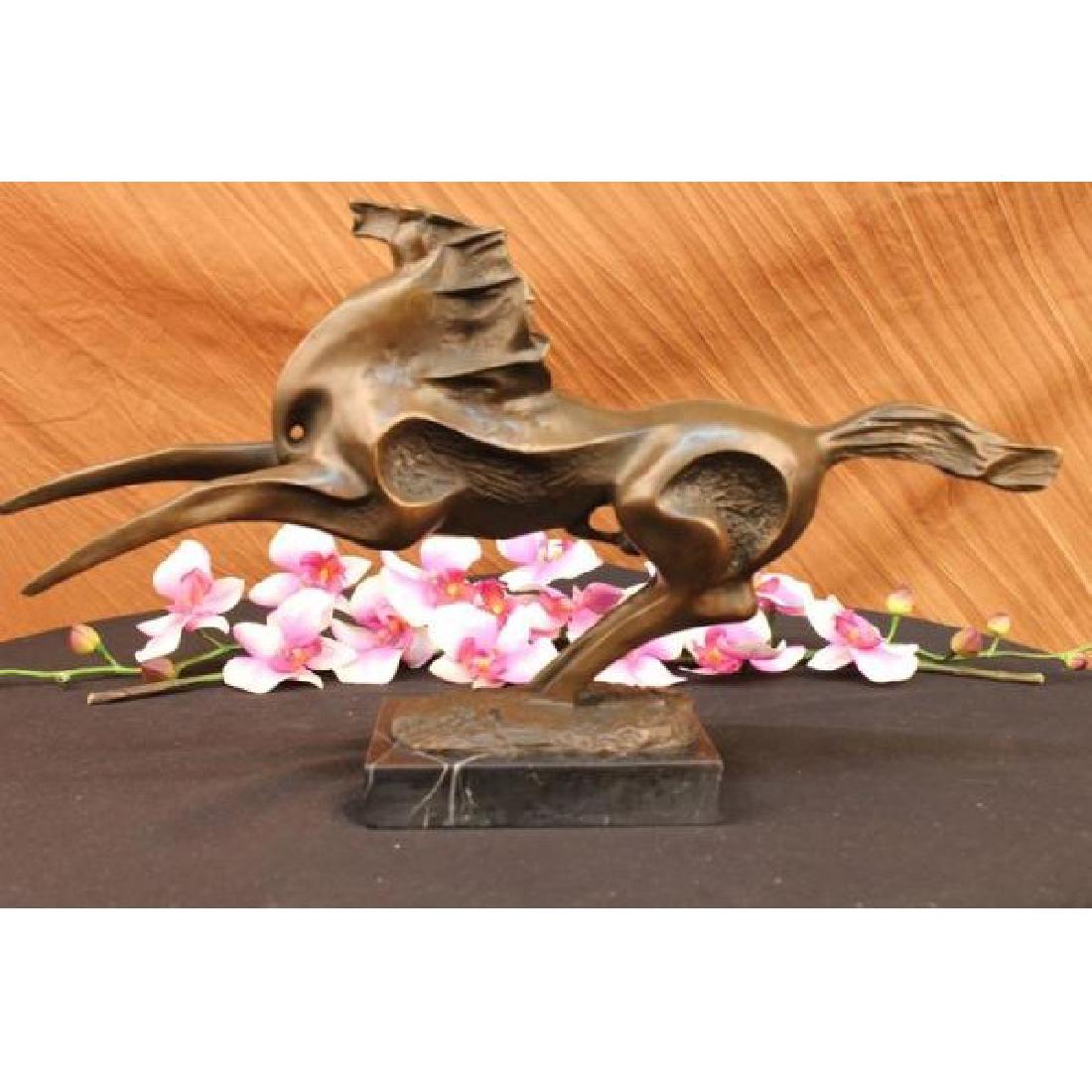 SIGNED MILO MUSTANG HORSE BRONZE SCULPTURE STATUE (1 of 6)