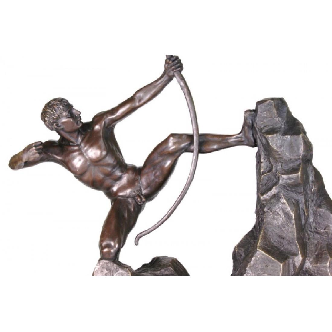POWERFUL MAN WITH BOW BRONZE SCULPTURE (1 of 7)