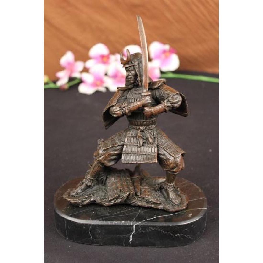 Signed Original Kamiko Japanese samurai Warrior Bronze (1 of 6)