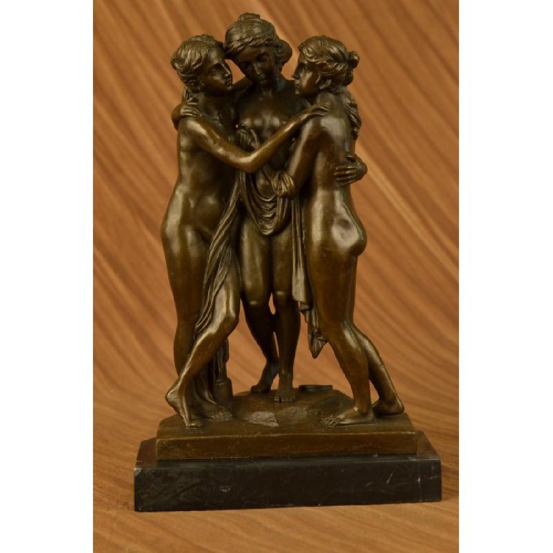 Antonia Canova 3 Graces Bronze Sculpture Statue Figure (1 of 6)
