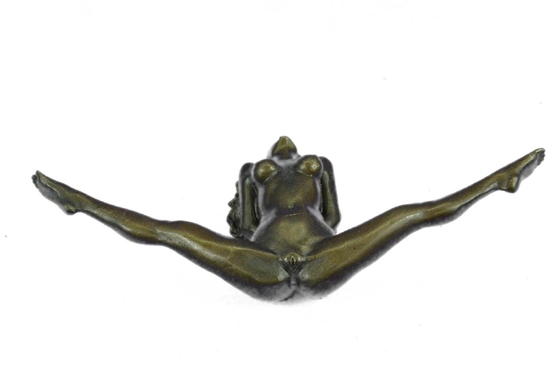 Sexy Erotic Art Decor Exposed Nude Girl Bronze: This is a sophisticated Piece, perfect for any art lovers home, office, or place of business. Don't miss your opportunity to own this wonderful and rare piece. This Fox sculpture made of quality bronz