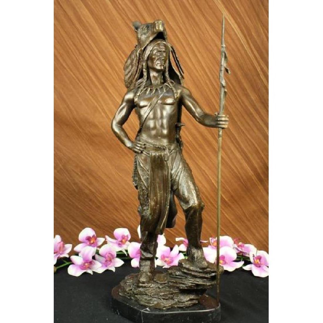 KAMIKO AMERICAN INDIAN WOLF BRONZE ART DECO SCULPTURE (1 of 6)