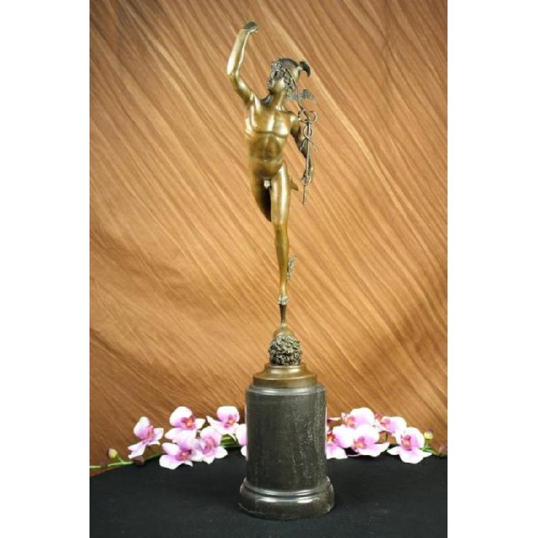 ITALIAN 19C GRAND TOUR BRONZE SCULPTURE STATUE MERCURY (1 of 6)