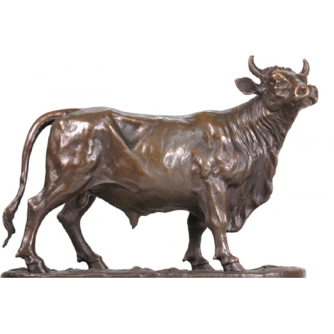 ISIDORE BONHEUR STOCK MARKET BULL COW STATUE (1 of 7)
