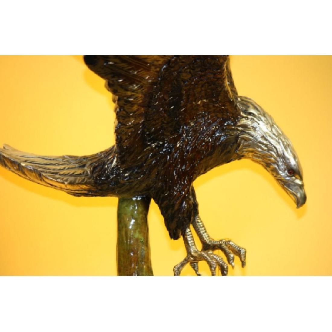 31 TALL ART DECO EAGLE MOIGNIEZ BRONZE SCULPTURE HAWK (1 of 1)