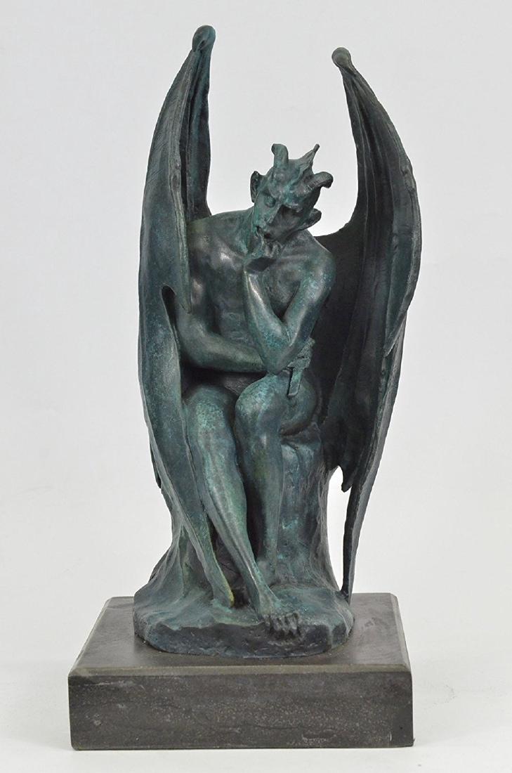 Dark Angel Bronze Sculpture on Marble Base Figurine (1 of 6)