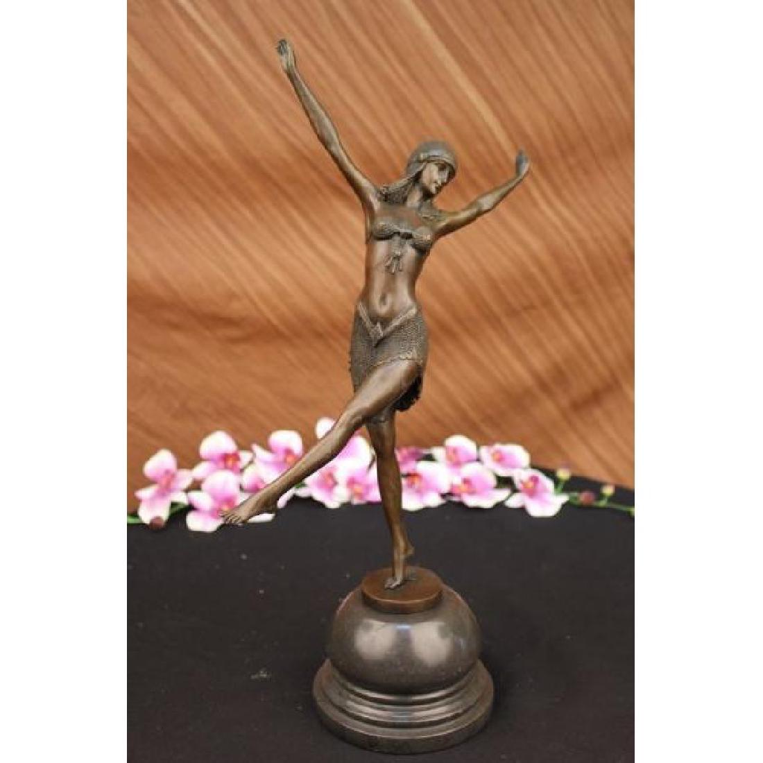 ART DECO CHIPARUS ART DECO BRONZE EXOTIC DANCER FIGURIN (1 of 6)