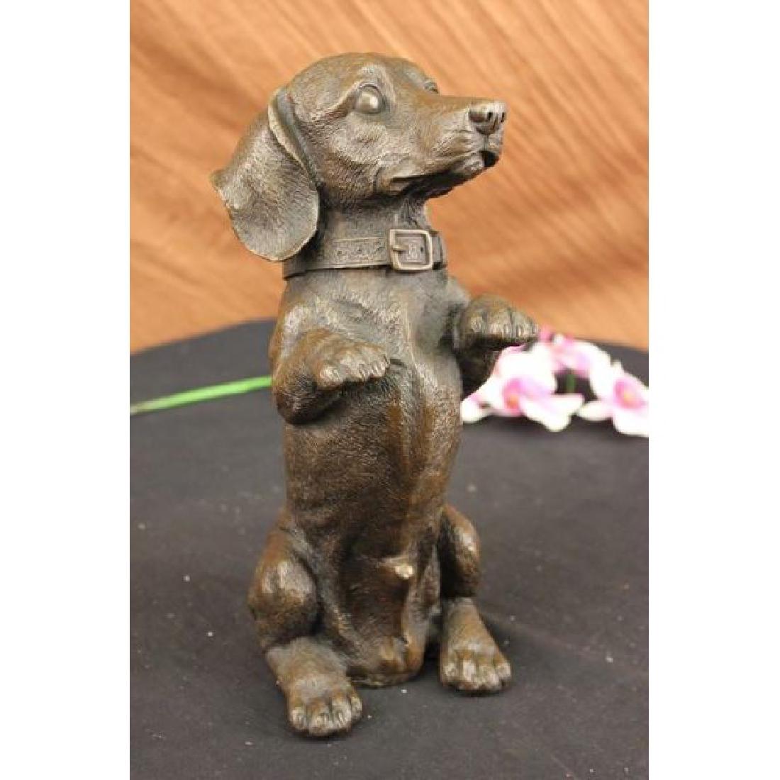 Hand Made Large Pup Hush Puppy dog Bronze Sculpture (1 of 6)