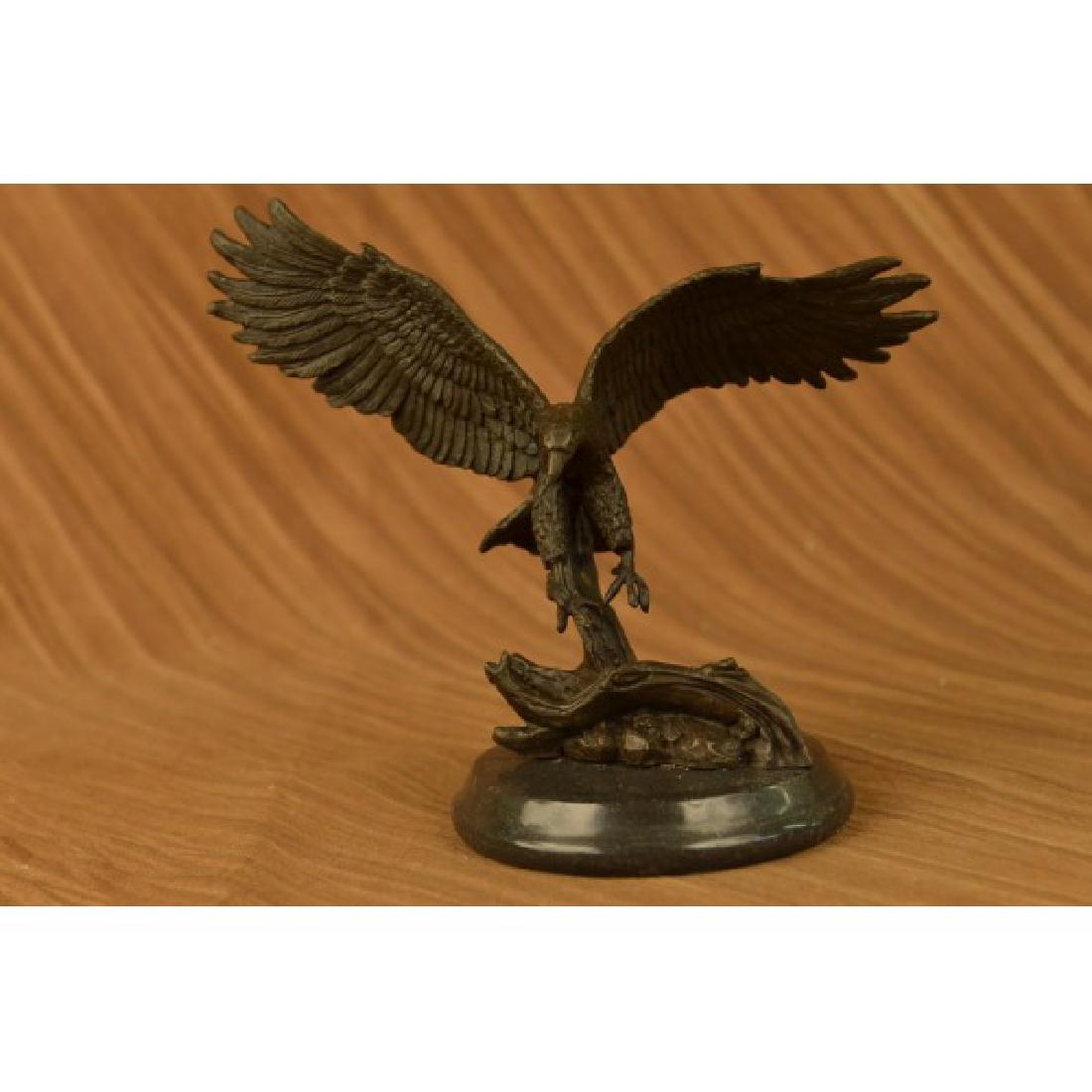 Barye Flying American Eagle Art Deco Bronze Sculpture (1 of 6)