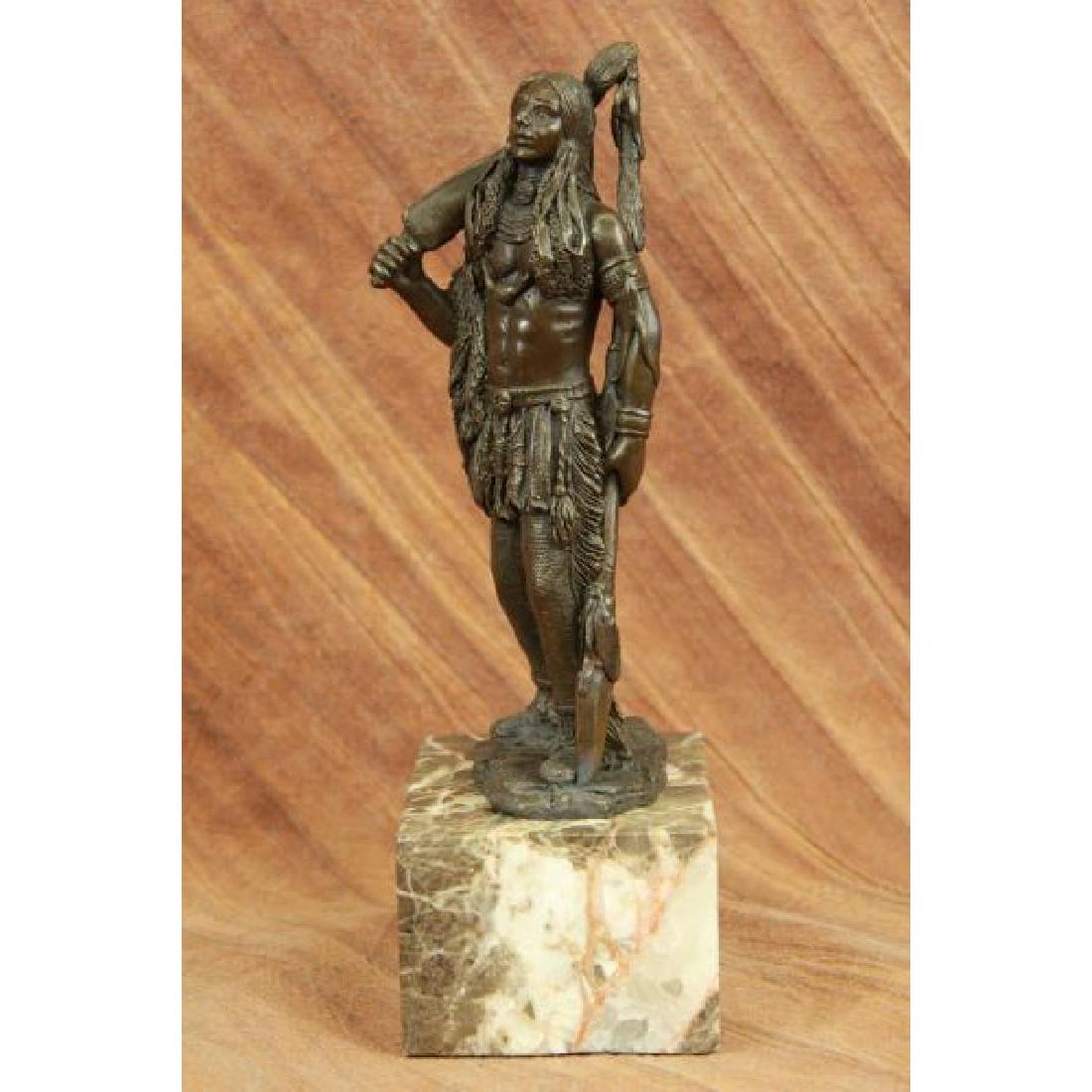 American Warrior By Coypel Bronze Bookend Book End (1 of 6)