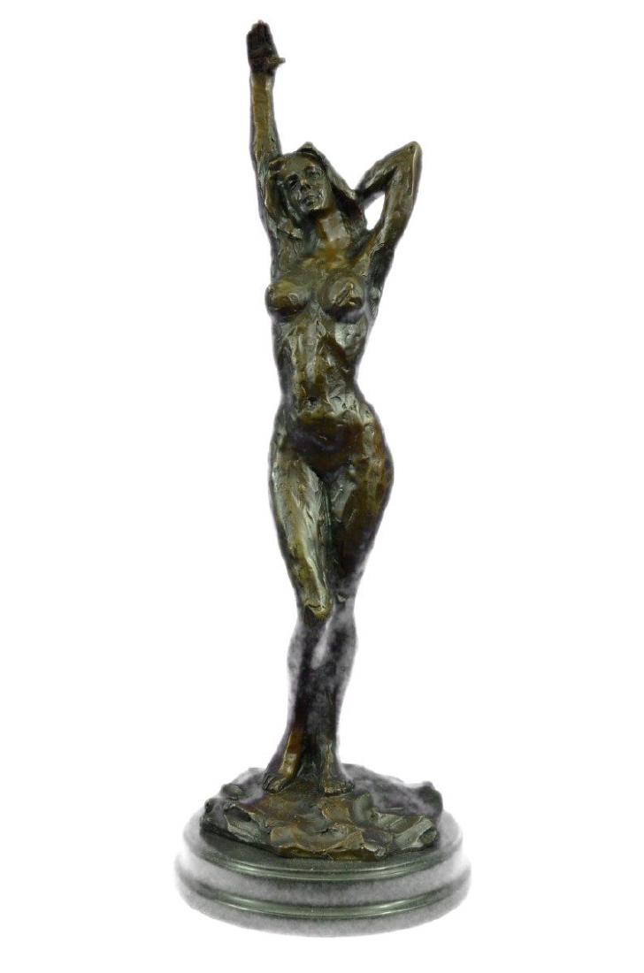 Sexy Female Bronze Sculpture on Marble Base Statue (1 of 9)