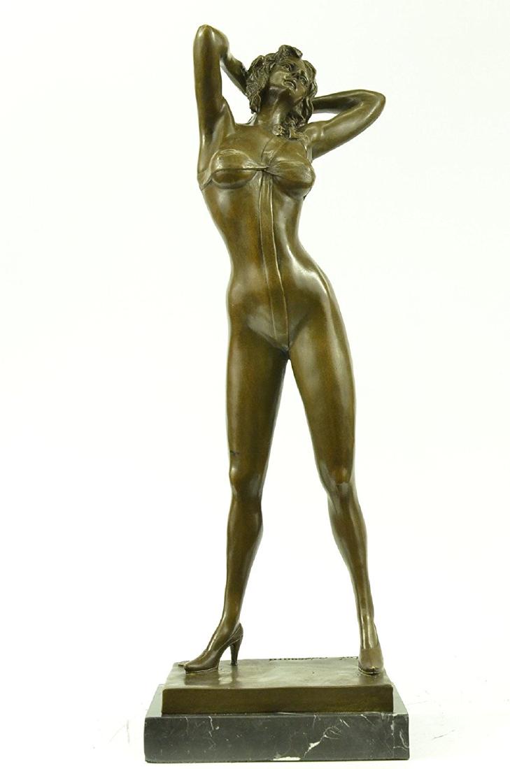 Playboy Bunny Centerfolds sexy Girl bronze Sculpture (1 of 6)
