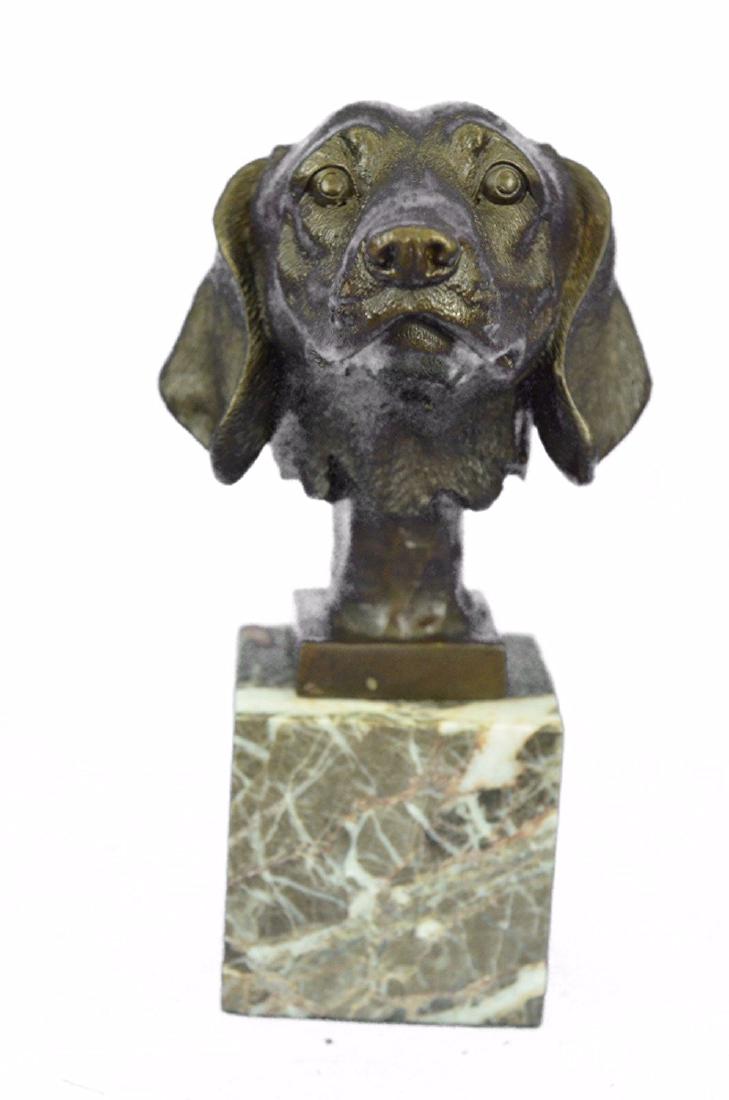 Dachshund Sausage Dog Head Bust Bronze Sculpture (1 of 9)