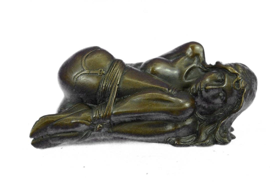 Art Deco Bondage Girl Bronze Statue (1 of 7)