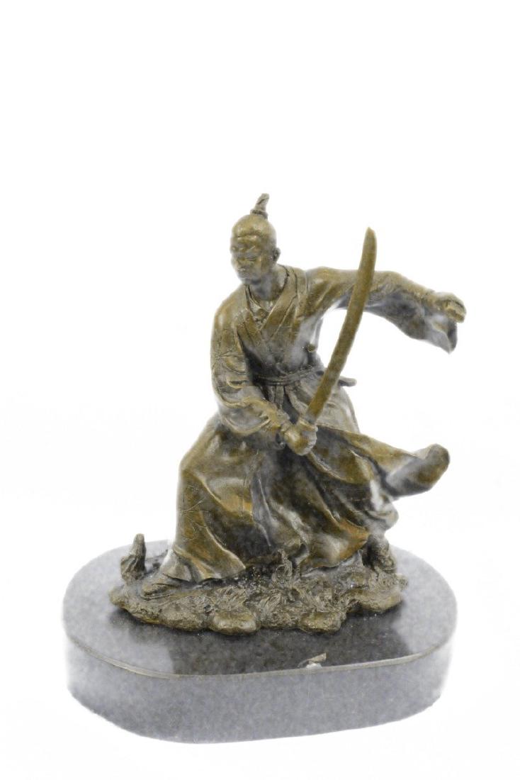 Japanese Man Doing Martial Bronze Sculpture (1 of 9)