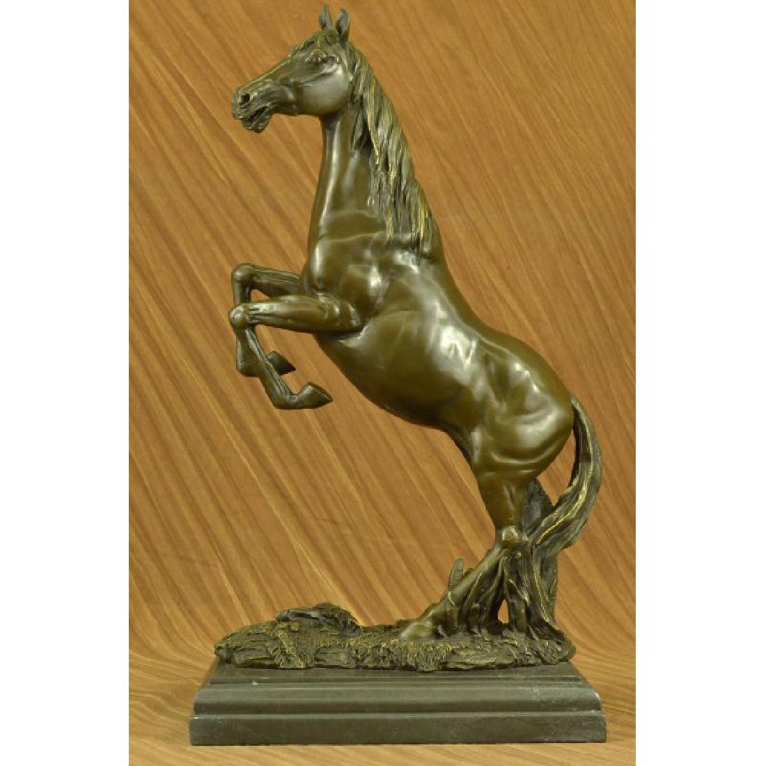 Rearing Arabian Horse Wild Bronze Sculpture (1 of 5)