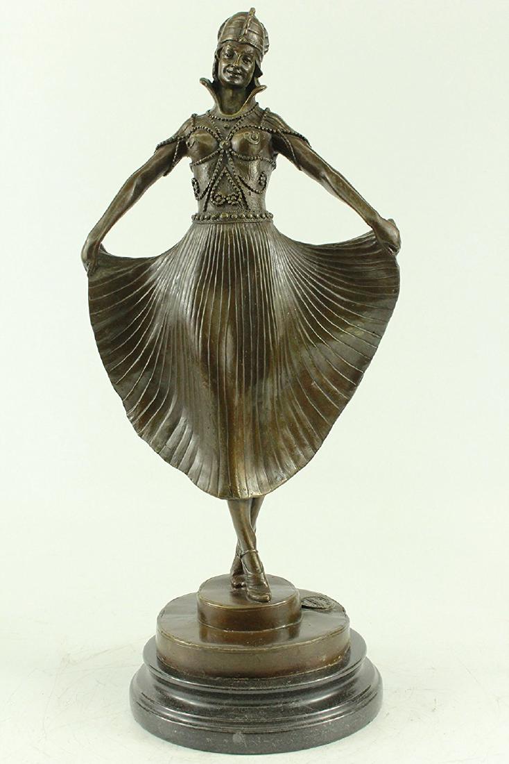 Gia Bronze Sculpture on Marble Base Statue: This is a very unique abstract of a man standing up. He appears to have all his organs out but its just the way the artist created this Sculpture weirdly and different. He has a very tiny head and ext