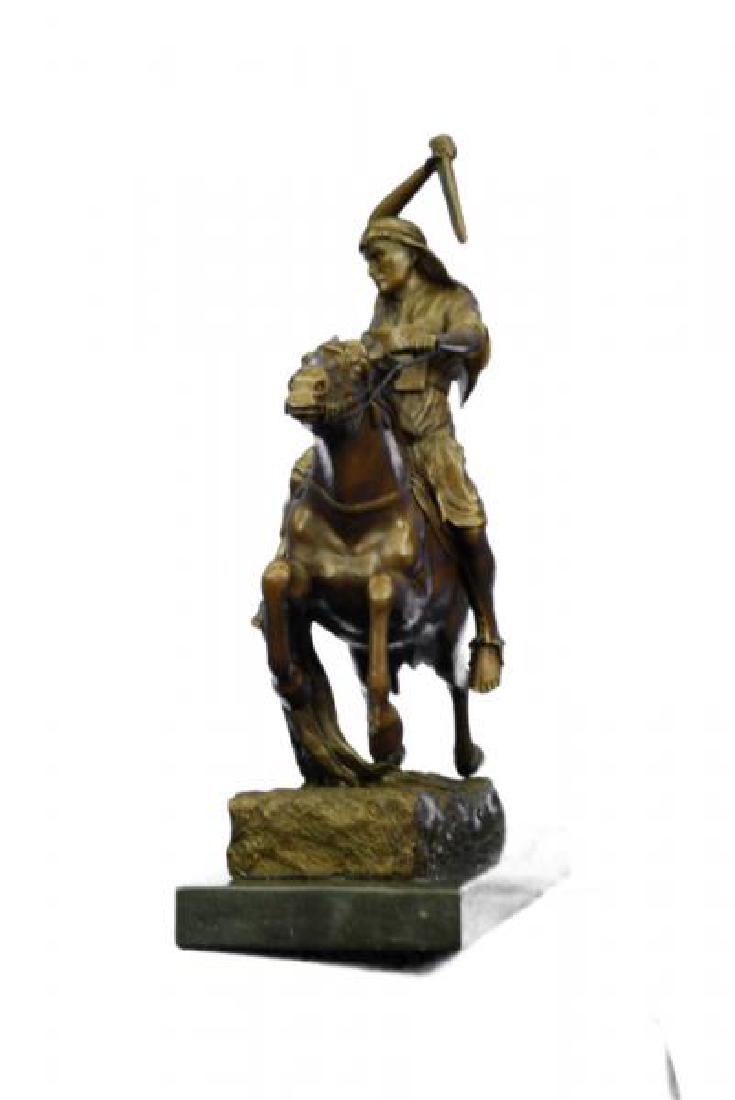 Arab Warrior on Horse Bronze Figurine (1 of 8)