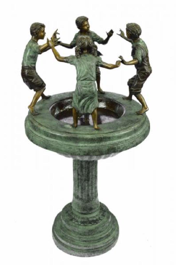 Dancing Kids Boys and Girl Water Fountain Bronze (1 of 7)