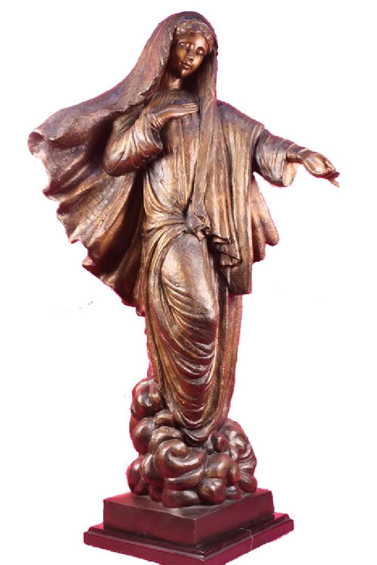 Virgin Mary Holy Statue Bronze Sculpture (1 of 13)