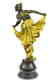 Gold Patina Bronze Sculpture on Marble Base Figurine - 7