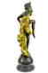 Gold Patina Bronze Sculpture on Marble Base Figurine - 8