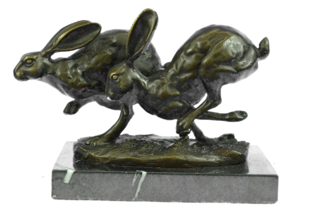 Two Eastern Jackrabbit Bronze Sculpture (1 of 9)