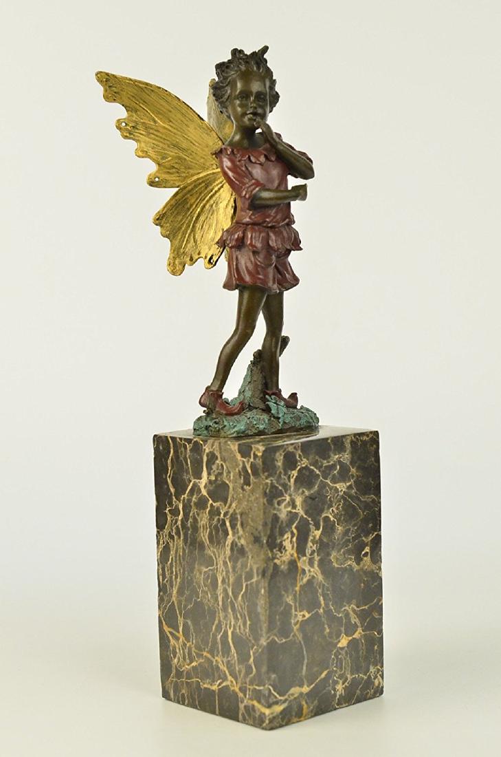 Angel Fairy Red Patins Bronze Statue (1 of 9)