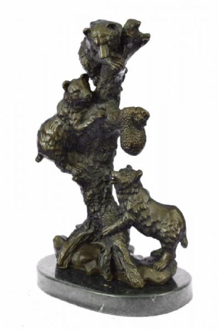 Black Bear Mother Cub Bronze Statue (1 of 8)