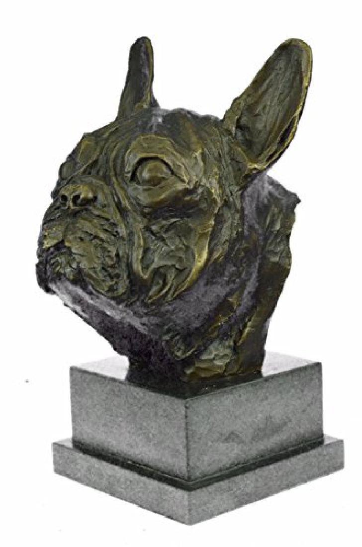 Man Best Friend French Bulldog Dog Bronze Sculpture (1 of 9)
