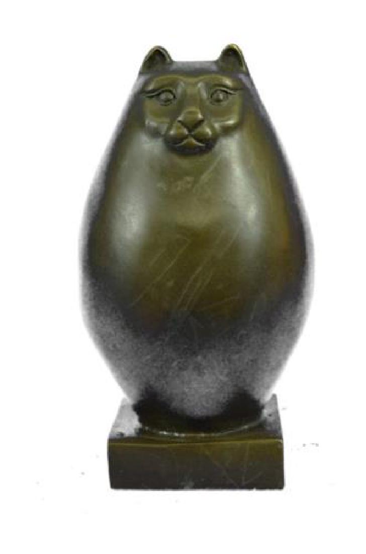 Handcrafted Detailed Hot Cast Cat Bronze Sculpture (1 of 9)