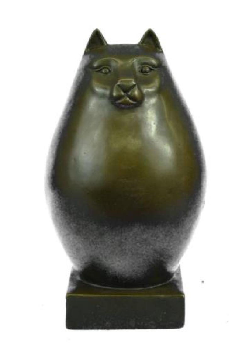 Modern Art Bronze Fat Cat Bronze Sculpture (1 of 9)