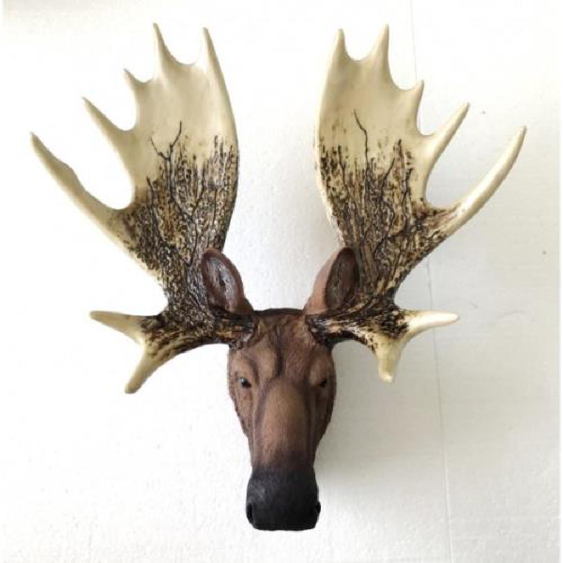 Cold Cast Bronze Moose Head Wall Mount Sculpture (1 of 4)