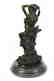 Handmade Bronze Statue Sculpture Sexy Lady Art Nouveau - 2